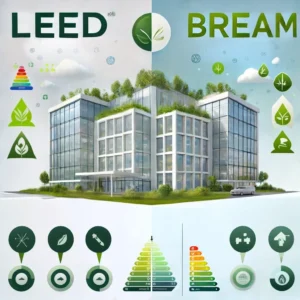 What are the key differences between LEED and BREEAM?